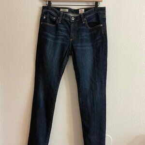 AG Adriano Goldschmied Jeans Sz 30 R The Stevie Slim Straight Dark Wash
